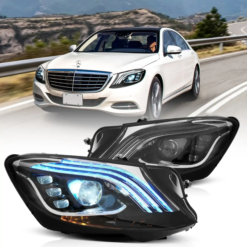 2015 Mercedes S550 Headlights Upgrade Kit (14-17) With LED Matrix Projector