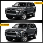 2014-2020 4runner LED Headlights Upgrade To LED Matrix Projector Before and After C