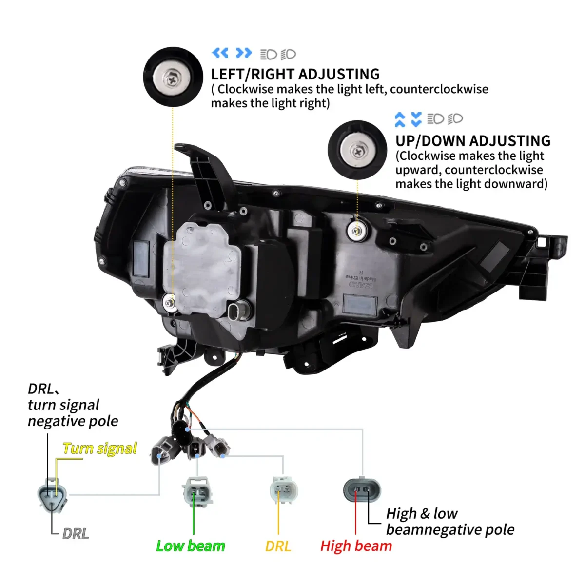 2014-2020 4runner Headlights Upgrade To LED Matrix Projector Wiring Harness