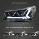 15-20 Hilux Headlights With Sequential LED Projector - Image 3