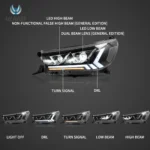 15-20 Hilux Headlights With Sequential LED Projector - Image 2