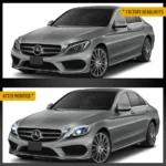 2015 Mercedes C300 Headlights C-Class W205 Replacement (15-21) LED Assembly Before and After