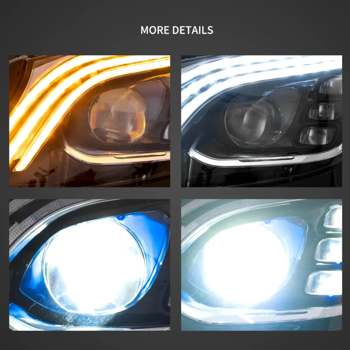 2015 Mercedes C300 Headlights C-Class W205 Replacement (15-21) LED Assembly Detail