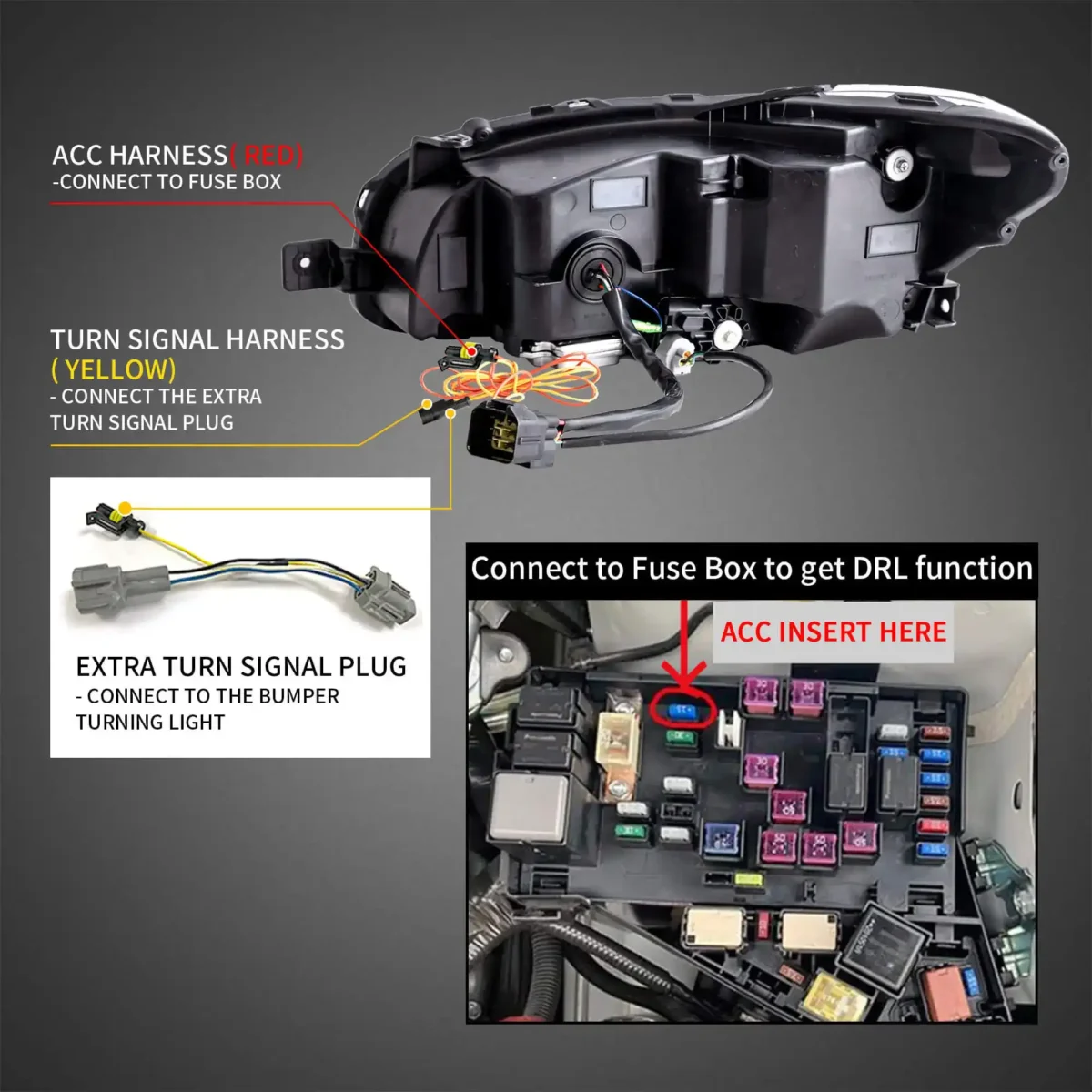 2015 Subaru WRX Headlights (15-21) Upgrade To LED Projector Wiring Harness