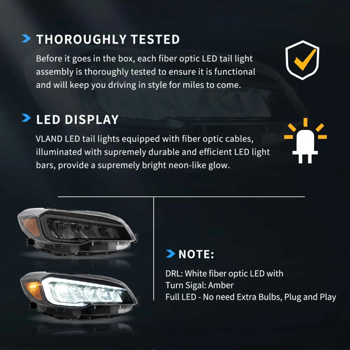 15-21 WRX LED Headlights Assembly Retrofit LED Kits - Image 15