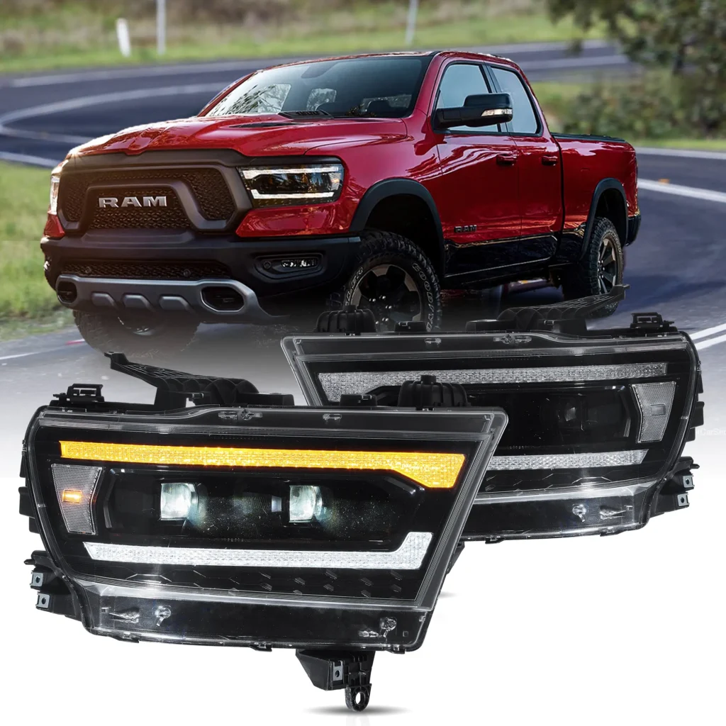 2022 Ram 1500 Headlights Upgrade To LED Matrix Projector C(19-24)