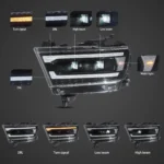 2022 Ram 1500 Headlights Upgrade To LED Matrix Projector Function Show(19-24)