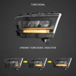 2020 Ram 1500 LED Headlights Replacement (19-24) With Bright DRL Sequential Turn Signal