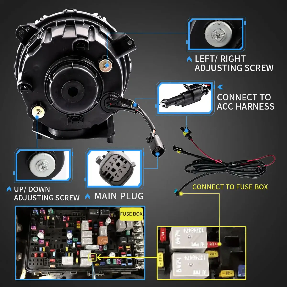 2020 Jeep Gladiator Headlights Replacement (20-24) With LED Animation Wiring Harness