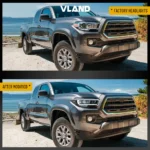 2016-2023 Tacoma Led Headlights Replacement With Pro Style Before and After C