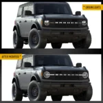2023 Ford Bronco Headlights Replacement (21-up) With LED Projector Before and After W