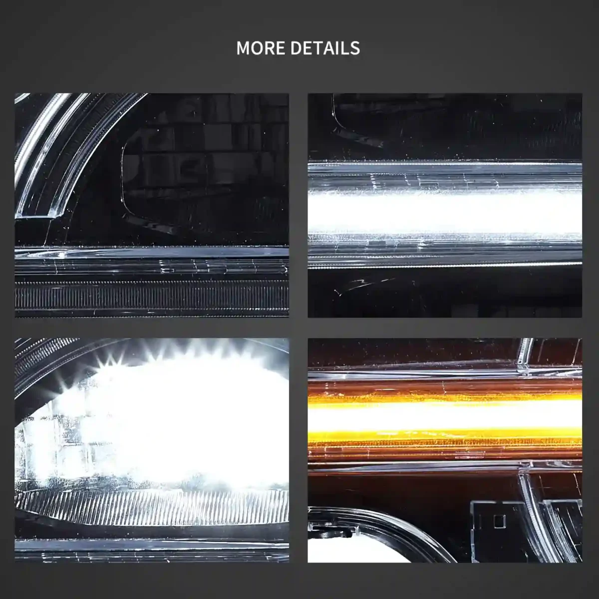 21-up Ford Bronco Headlights Replacement With LED Projector - Image 4