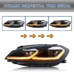 Golf MK7 5 headlights Upgrade To GTI:R Style Sequential Turn Signal