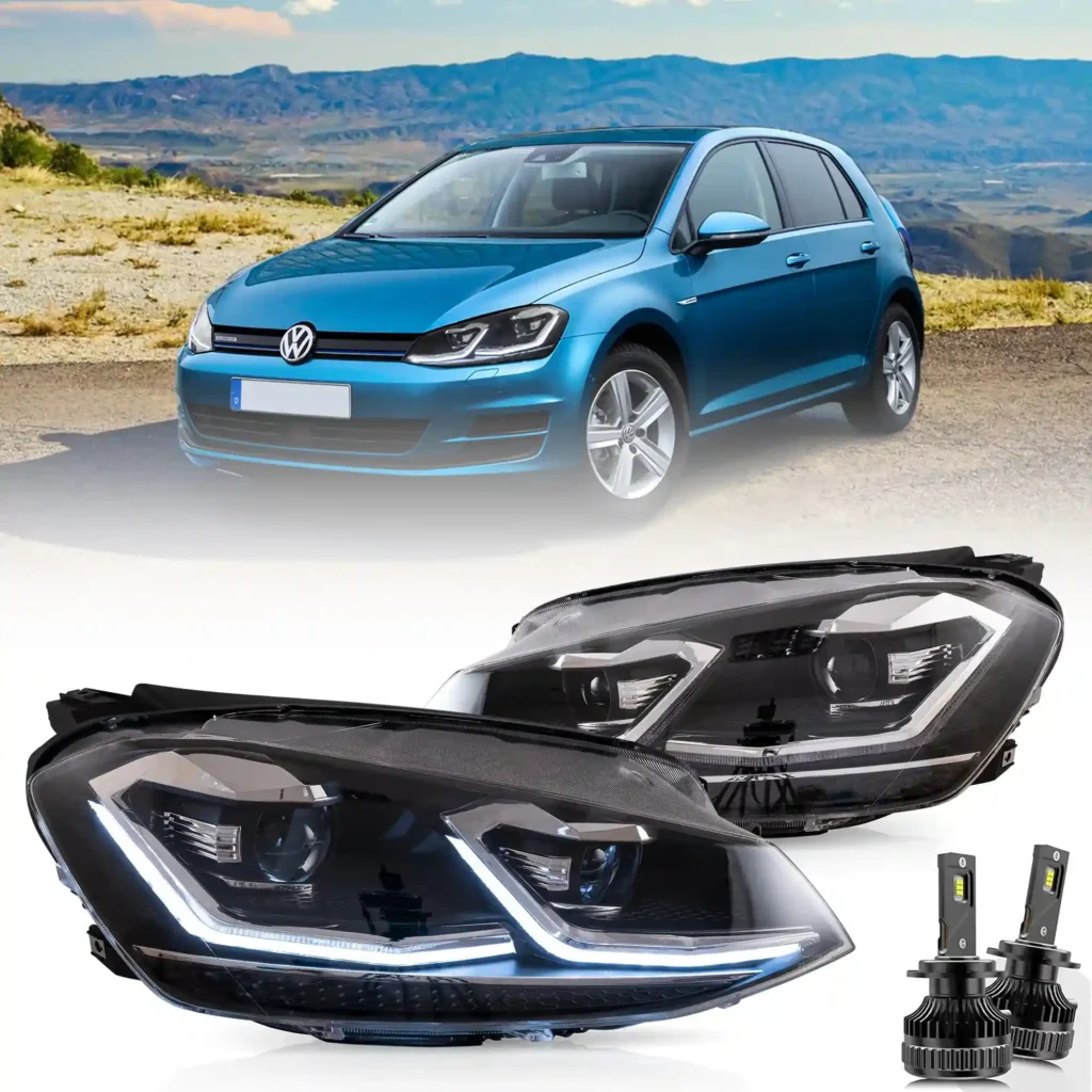 Golf MK7 Headlights Replacement With LED Projector CB