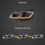 Golf MK7 Headlights Replacement With LED Projector Sequential Turn Signal