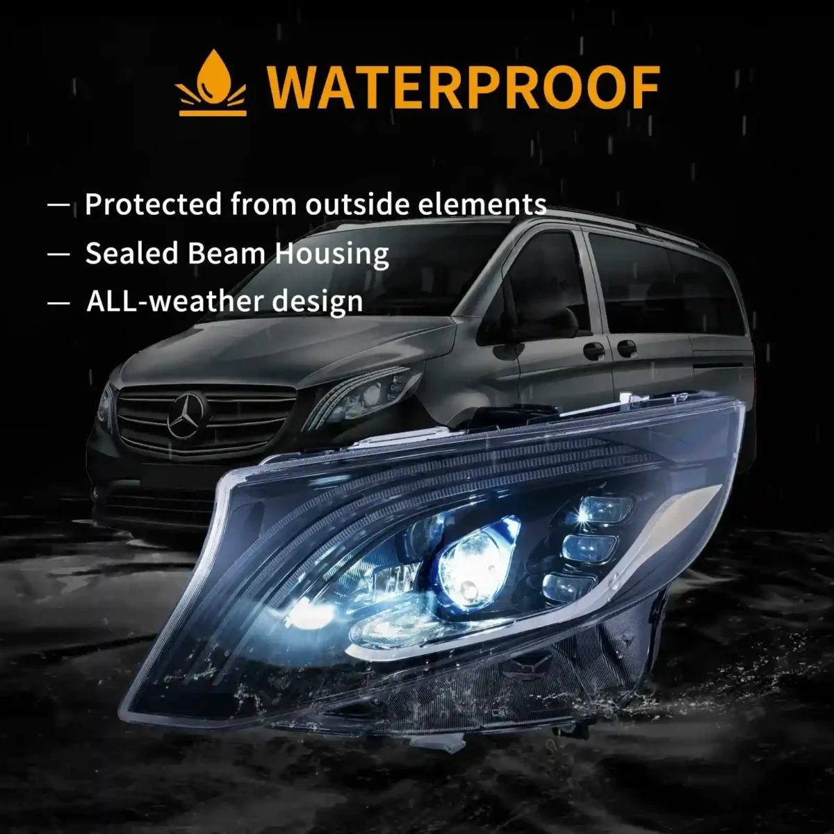 Mercedes Metris LED Headlights Upgrade Kit - Image 12