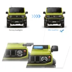 Suzuki Jimny LED Headlights Replacement With Sequential DRL Before and After