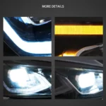 Vland MK7 Headlights With Full LED Matrix Projector Detail