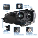 Vland MK7 Headlights With Full LED Matrix Projector Wiring Harness