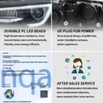 Vland Jetta Headlights MK6 Assembly With Demon Eyes LED Projector - Image 13