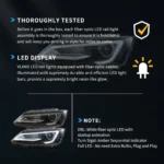 Vland Jetta Headlights MK6 Assembly With Demon Eyes LED Projector - Image 11