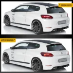 09-14 VW Scirocco LED Rear lights Retorfit Kit Assembly Before and After R