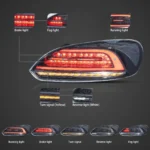 09-14 VW Scirocco LED Rear lights Retorfit Kit Assembly Function Show
