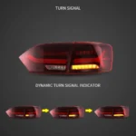 11-14 Vland Jetta Tail lights With LED Sequential Sequential Turn Signal