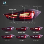 2013 Hyundai Elantra Tail light Replacement (11-15) With LED Sequential Function Show R