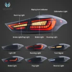 2013 Hyundai Elantra Tail light Replacement (11-15) With LED Sequential Function Show S