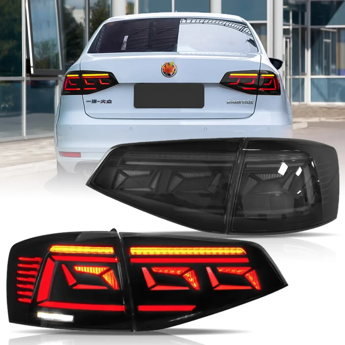 2016 Jetta Tail lights (MK6 15-18) Aftermarket Cool LED Style S