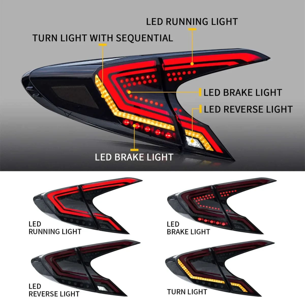 2018 Toyota CHR Tail Lights Upgrade (18-20) To Cool Led Style Function Show