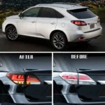 Lexus RX 450h Tail lights Assembly Replacement With Full LED Before and After