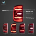 Morimoto Dodge 2018 Ram 1500 Tail lights (09-18) With XB LED Sequential Function Show
