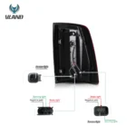 Morimoto Dodge 2018 Ram 1500 Tail lights (09-18) With XB LED Sequential Wiring Harness