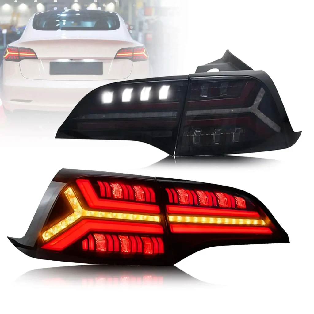 Tesla Model 3 Aftermarket Tail lights (17-22) Barbwire Style