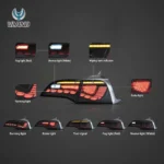 Tesla Model Y Tail light With OLED Dragon Scales Style Function Show