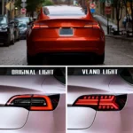 Tesla Model Y Tail lights Replacement (20-24) Barbwire Style Before and After