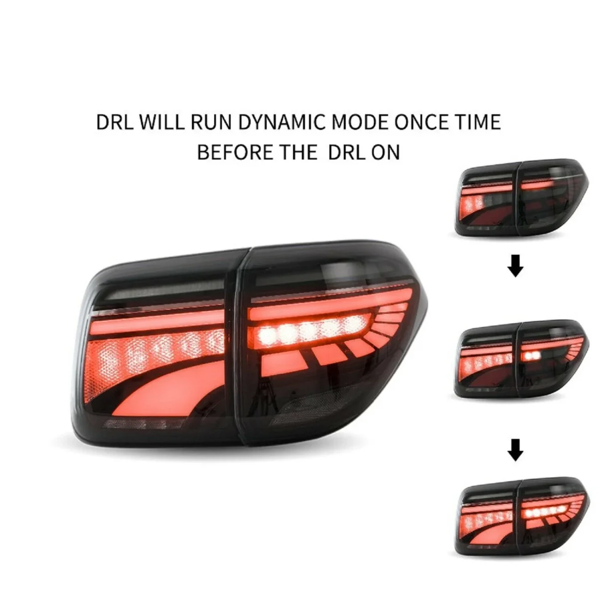 Y62 Patrol Tail lights Rplacement With LED Dynamic Sequential 6