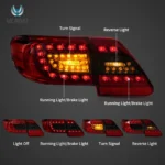 2011-2013 Toyota Corolla Tail light Replacement With LED Assembly Function Show RS