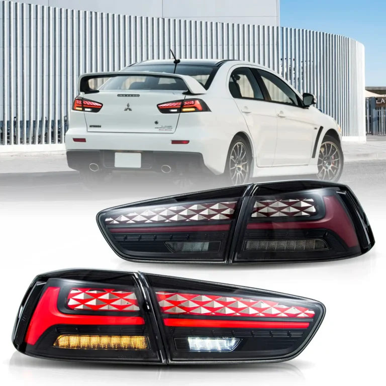 Evo X Vland Tail lights Replacement With Flake Style S