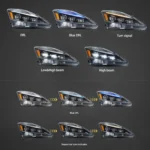 Lexus IS250 Vland Headlights (06-13) Upgrade Kits Function Show2