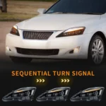 Lexus IS250 Vland Headlights (06-13) Upgrade Kits Sequential Turn Signal