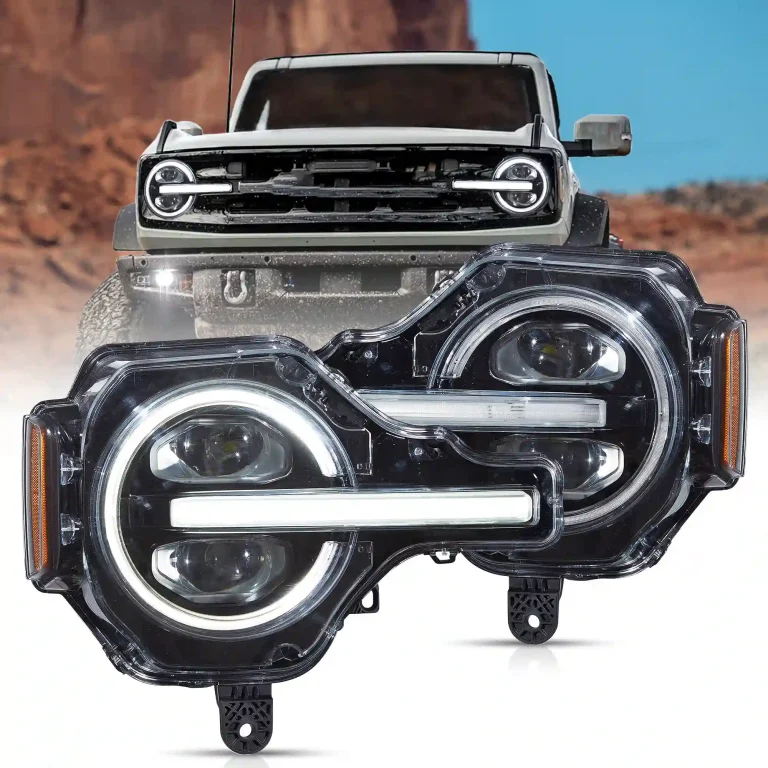 2021-2024 Bronco LED Headlights With Dual Beam Projector