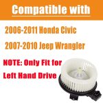 2006-2011 Honda Civic Blower Motor Replacement HVAC With Fan 700194 - 3