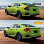 2018 Honda Civic Tail lights (16-21 10th Gen) Upgarde To Full LED Sequential Before and After