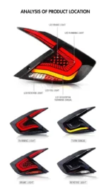2016-2021 Honda Civic Tail lights (10th Gen) Upgarde To Full LED Sequential - Image 2