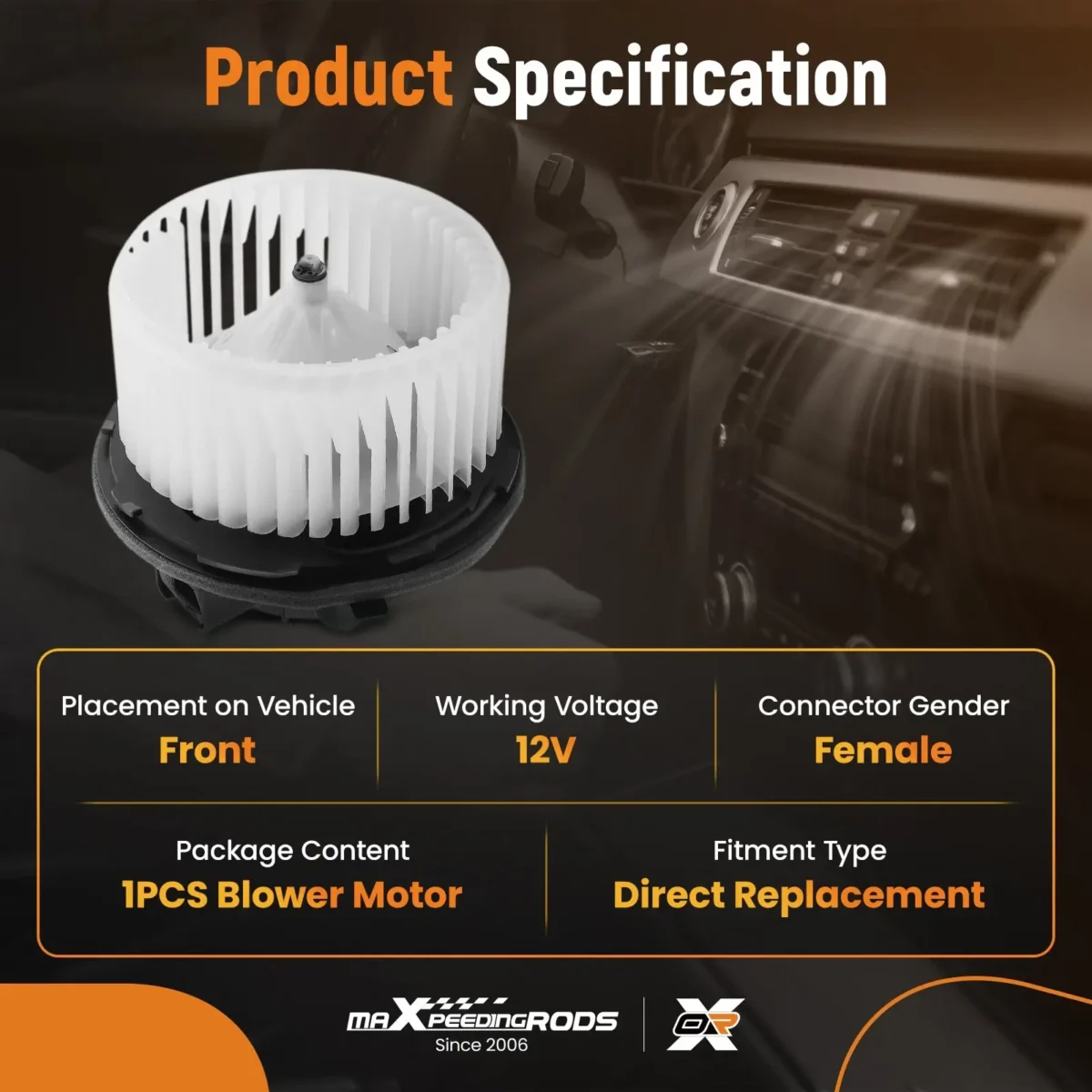 1999-2002 GMC Sierra 1500 2500 3500 HD Blower Motor Replacement HVAC With Fan 700089 - Image 3