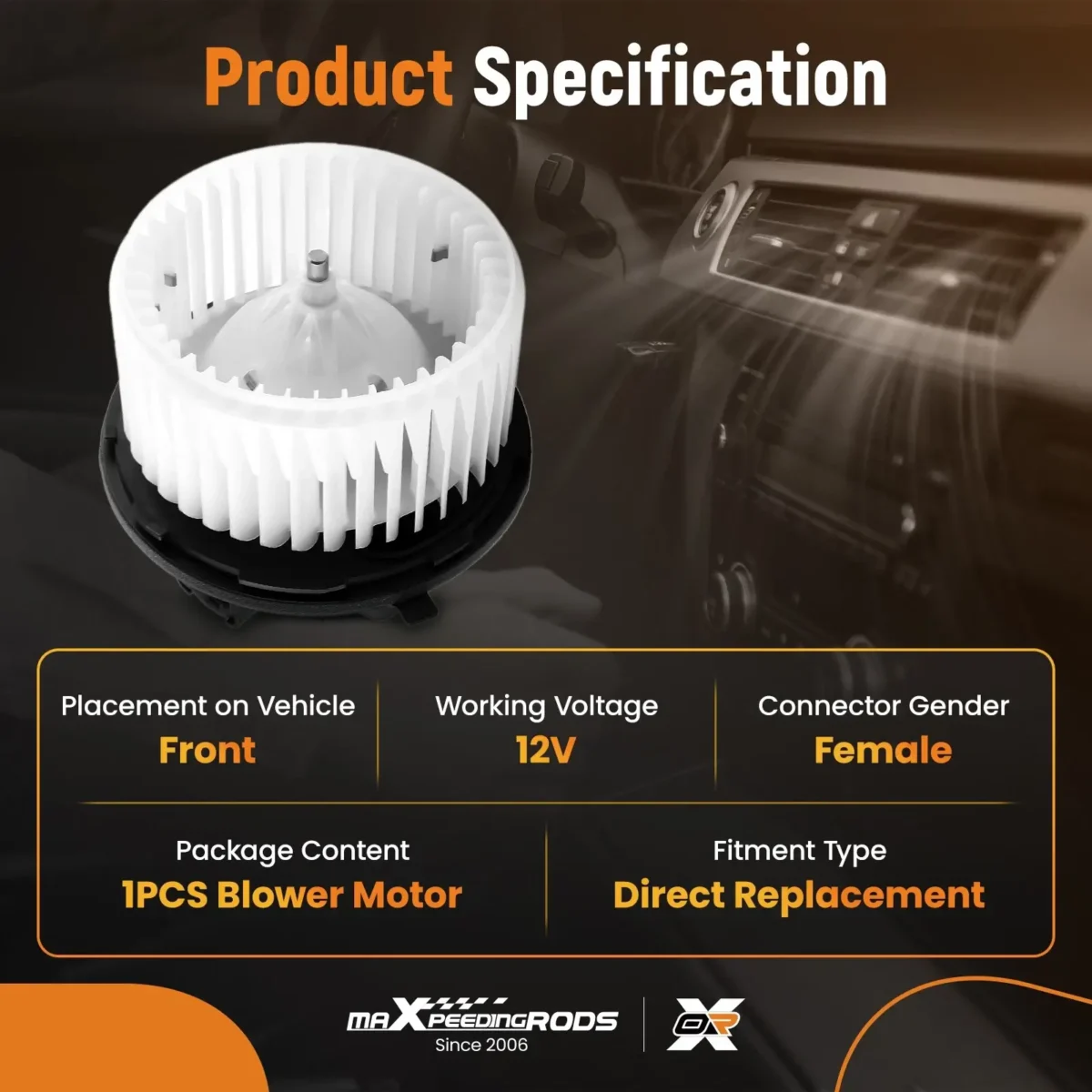 2003-2007 GMC Sierra Blower Motor 1500 2500 3500 HD Classic Replacement HVAC With Fan 89019320 - Image 7