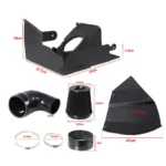 Black Cold Air Intake Kit For 2019-2022 BMW 320I 330I G20 G21 L4 Aluminum Alloy - Image 2